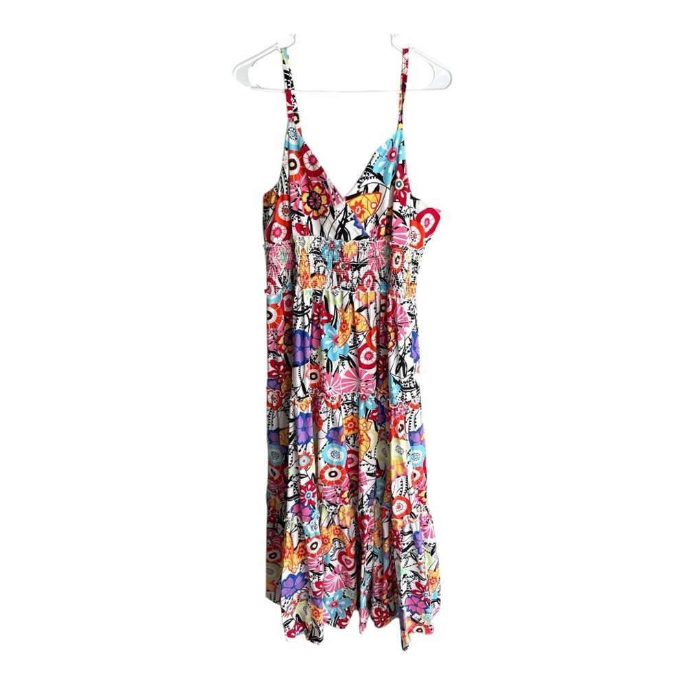 Hanna Andersson Tiered Smocked Maxi Dress XL